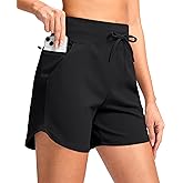 G Gradual Women's 5" Athletic Running Shorts with Zip Pockets Stretchy Quick Dry High Waisted for Workout Gym Hiking