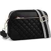FYY Small Crossbody Bags for Women Quilted Vegan Leather Crossbody Purses for Women Travel with Adjustable Shoulder Strap