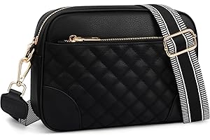 FYY Small Crossbody Bags for Women Quilted Vegan Leather Crossbody Purses for Women Travel with Adjustable Shoulder Strap