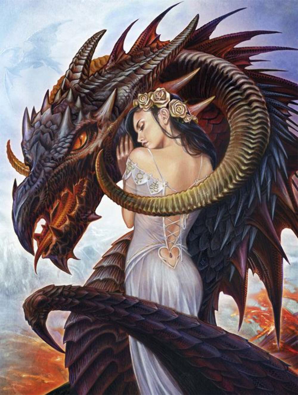 Gothic Fantasy Jigsaw Puzzles For Adults - Dragon Scold - Mystical 1000 Piece Jigsaw Puzzle - Magical Artwork Puzzle - Made In Britain