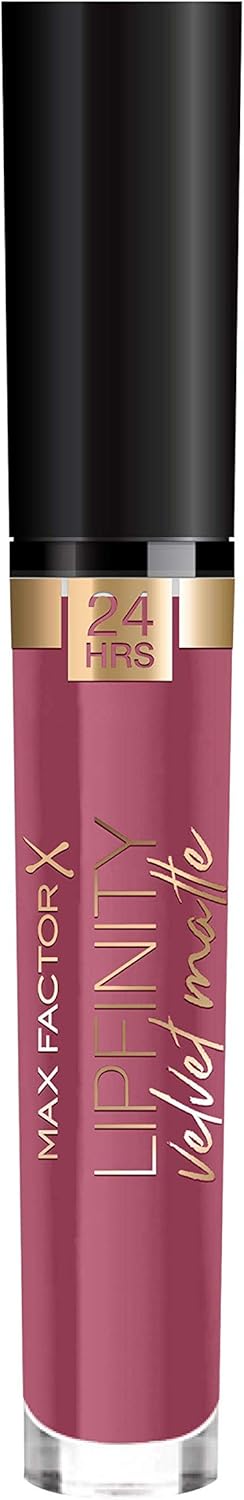 Max Factor Lipfinity Velvet Matte Lipstick, Matte Merlot - 3.5 ml, Net - Image 3