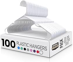 Utopia Home Plastic Hangers 100 Pack - Perfect