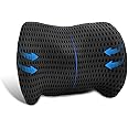sproerden Lumbar Support Pillow, Ergonomic - Memory Foam Lumbar Support Pillow for Lower Back Pain Relief for Car Seats, Office Chairs, Gaming Consoles, Sofas, Recliners and Beds (Black)