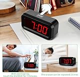 KWANWA Digital Alarm Clock Battery Operated 1.2 inch LED Travel Clock view 6