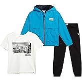 DKNY Baby Boys Pants Set - 3 Piece Short Sleeve Graphic Tee, Zip Up Jacket and Jogger Pants for Infant and Toddlers (12M-7)