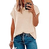 Women Short Sleeve Sweater Tops Spring 2025 Sleeveless Sweater Vest Casual Knit Cap Sleeve Sweater Tanks