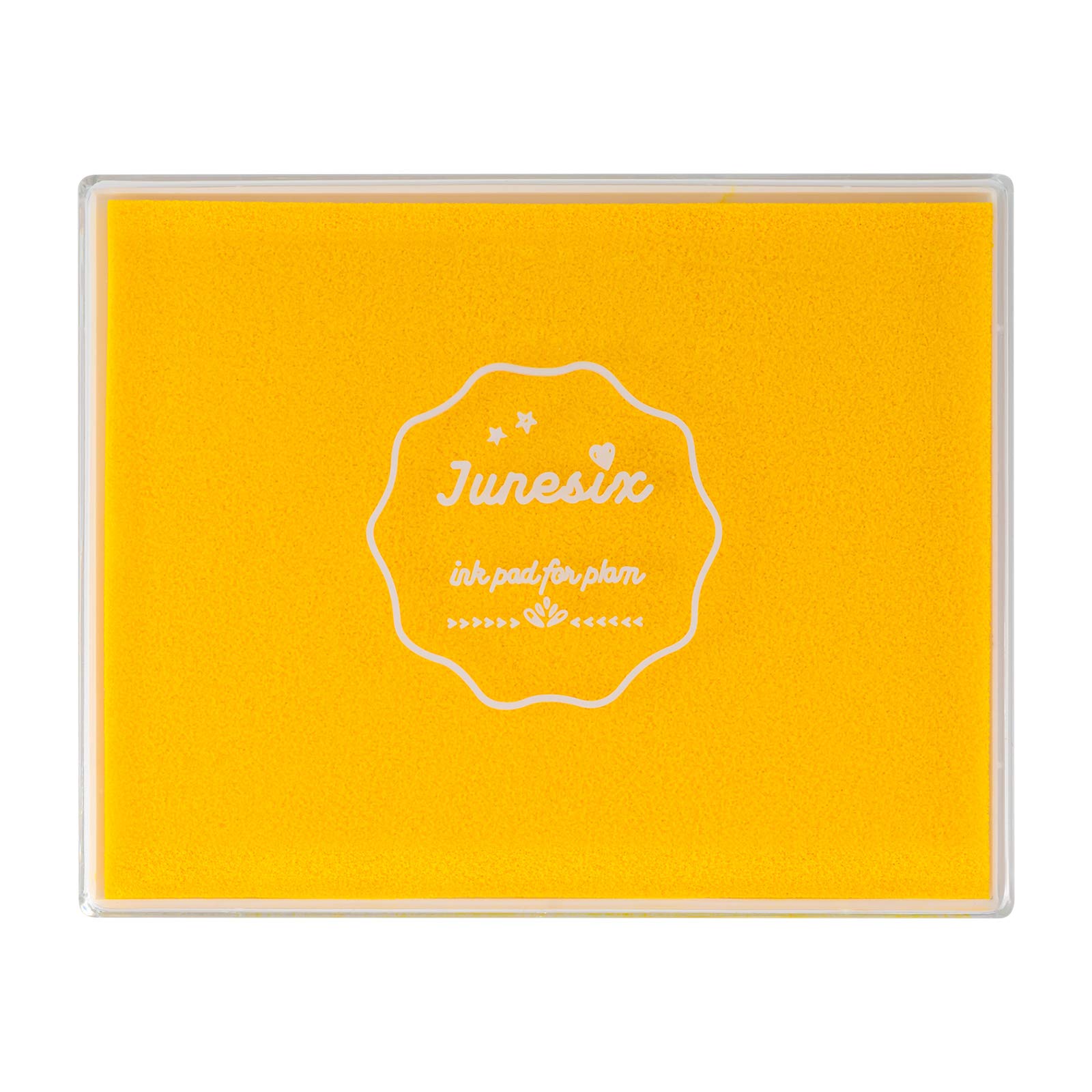 Ink Pad, 5x4'' Washable Stamp Ink Pad for Kids Painting, Yellow