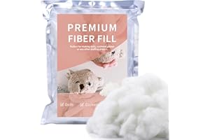 ZXIIXZ 100g/3.5oz Premium Polyfill Stuffing for Stuffed Animals, (1.8oz-1.21 lb) Polyester Fiber Filling Stuffing, Fluff Polyfill Stuffing High Resilience Stuffing for Crafts, Crochet Stuffing