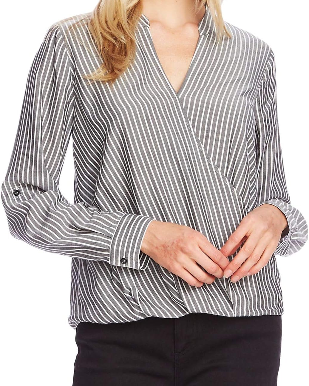 vince camuto faux wrap blouse