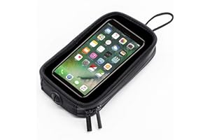 Naysku Motorcycle Tank Bag, Motorcycle Magnetic Phone Holder with Headphone Jack, Tank Transparent Bag Mobile Phone Seat Bag Oil Bag Cell Phone Phone Holder Pouch