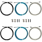 Replacement Cable for Speed Jump Rope, 6pcs 10ft Stainless Steel Wire with Polymer Coating for High Speed Jump Ropes.OD:2.5mm