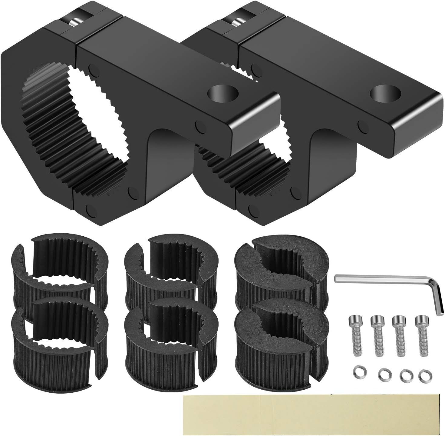 Horizontal Bar Clamp Mounting Kit 4WDKING 2PCS 0.75/1/1.25 LED Light