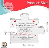 VELENTI I Love You Acrylic Puzzle Stand 3.35 x 2.76 Inches Gifts view 3