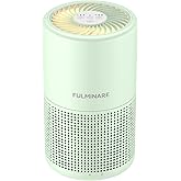 FULMINARE Air Purifiers for Home Bedroom H13 HEPA Air Purifier, 3 Speeds, Timer, 24dB, Small Mini Air Purifier with Night Light, Green