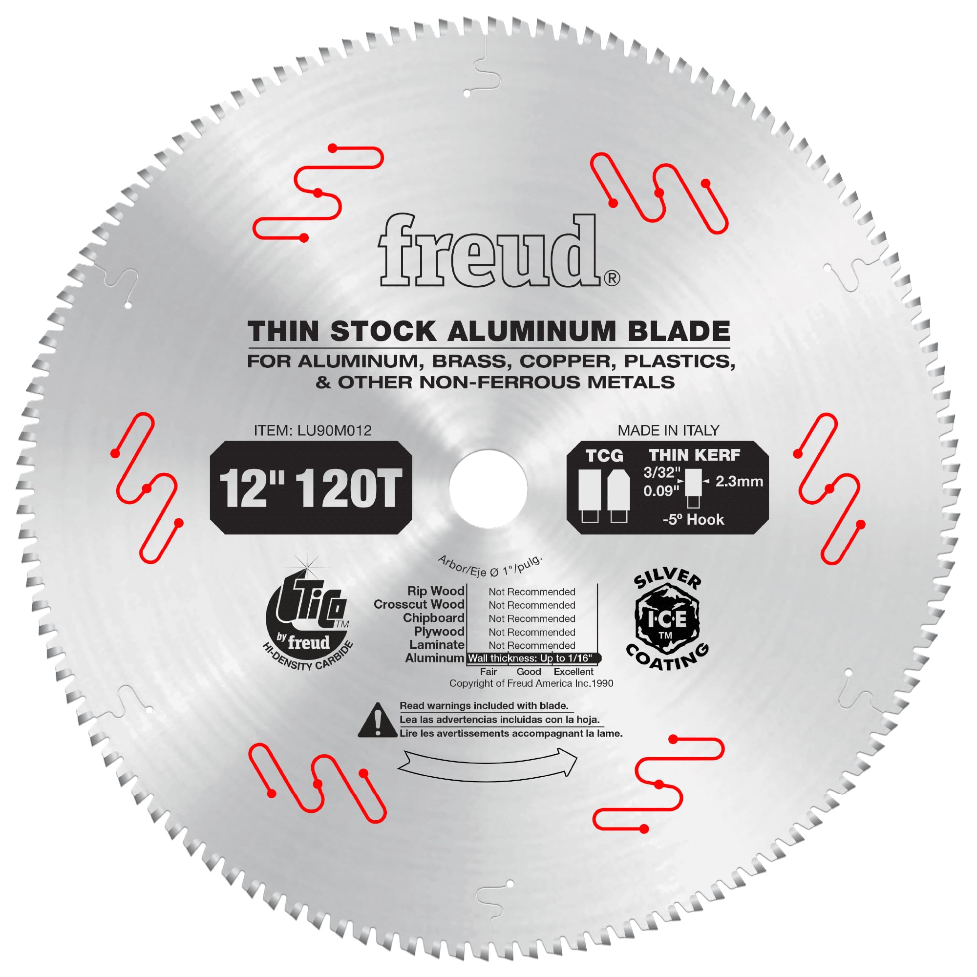 Freud LU90M012: Hoja de metal no ferroso de material fino de 12 x 120T
