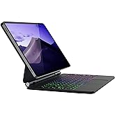 doqo for Samsung Galaxy Tab S10+ Plus/S9+/S9 FE+/S8+/S7+/S7 FE Keyboard case 12.4&ldquo; Magnetic Case with Keyboard Touchpad Bluetooth Backlit Floating Cantilever Stand Slim Protective Cover Folio Black