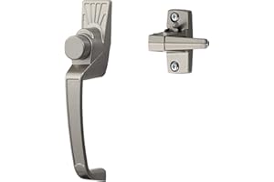 Ideal Security Model 11 Classic Push Button Handle with Latch for Storm Door and Screen Door, Silver