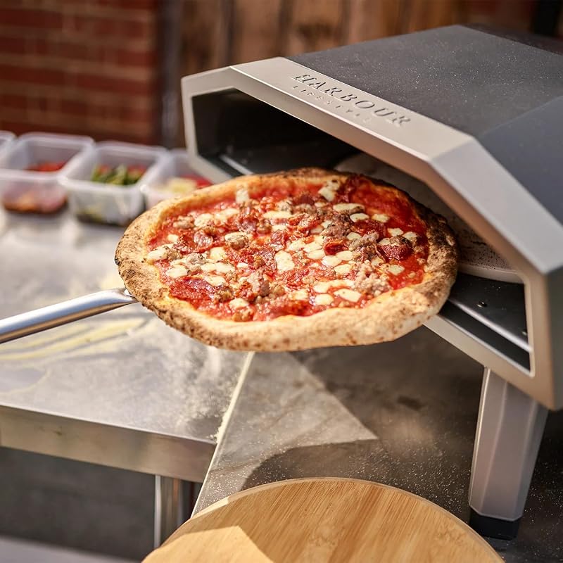 Harbour Lifestyle Juno 16" Portable Outdoor Pizza Oven Bundle with Peel
