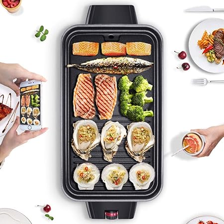 Barbacoa de Mesa Barbacoa eléctrica Gourmet 1100 W para Balcones ...