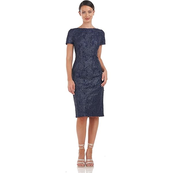 Evening Gowns Soutache Dress Js Collections JS Collections Embroidered Cocktail  Dress, Blue