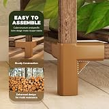 Bamworld 54.7 Tall Corner Plant Stand Indoor Outdoor Wooden Tiered Rack view 4