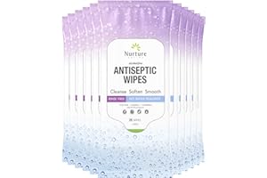 NURTURE VALLEY Nurture XL Antibacterial Body & Hand Wipes | Alcohol-Free Antiseptic Wet Sanitizer Towelettes for Germ Removal, Disinfecting Skin, Sanitizing Hands |Cleaning Cloths | Adults & Baby | Thick & Strong