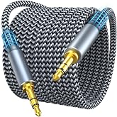 MORELECS Aux Cord 6.6ft, 3.5mm Audio Cable - Nylon Braided Aux Cable 3.5mm Male to Male AUX Cord for Car, Headphones, Home Stereos, Speaker