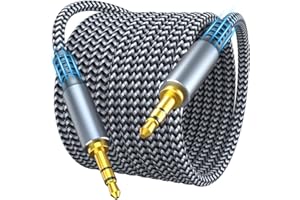 MORELECS Aux Cord 4ft, 3.5mm Audio Cable - Nylon Braided 3.5mm Male to Male AUX Cable Cord for Car, Headphones, Home Stereos, Speaker