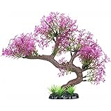 Sunyiny Aquarium Decor Fish Tank Decoration Ornament Aquatic Artificial Pine Tree Plastic Lifelike Underwater Plants