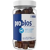 Probios Dog Probiotic Soft Chews, Chicken Liver, 120 Count | Gut health, Digestive support, Immune health, Medium and large dogs