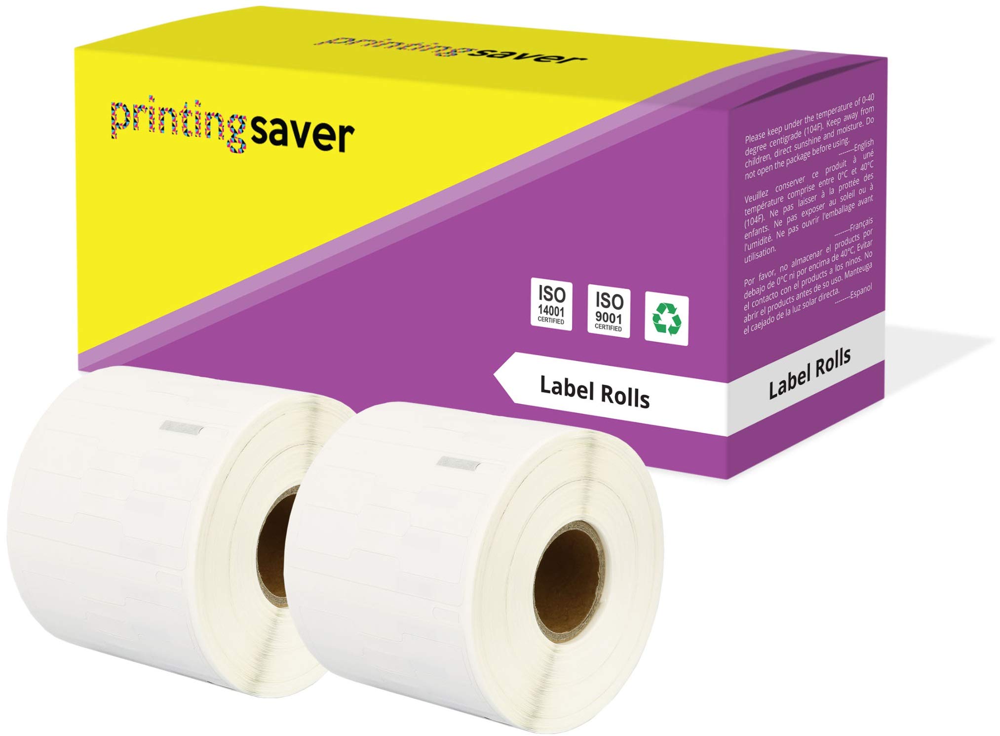 Printing Saver 2X 11351 11 x 54 mm Compatible Jewellery Labels Rolls (1500 Labels per Roll) for LabelWriter 310 320 330 4XL 400 450 Turbo/Twin Turbo/Duo & Seiko SLP Label Printers