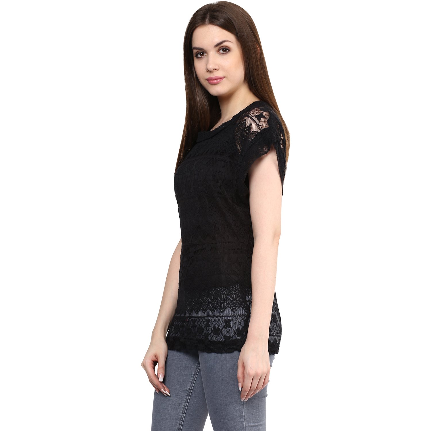 mayra women's net top