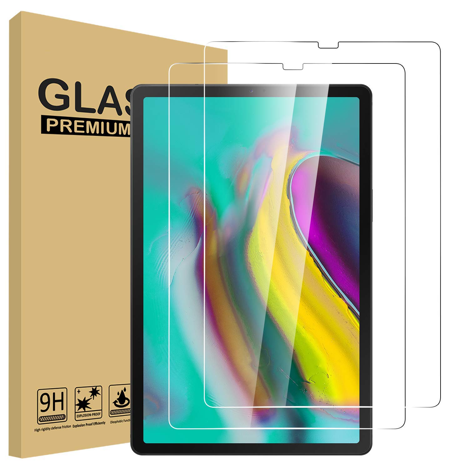 Lspcase Galaxy Tab S5e 2019 Screen Protector [2 Pack] Samsung Tab S5e 10.5 HD 9H Tempered Glass Film Tablet Screen Protector For Samsung Galaxy Tab S5e 10.5 Inch SM-T720 SM-T725