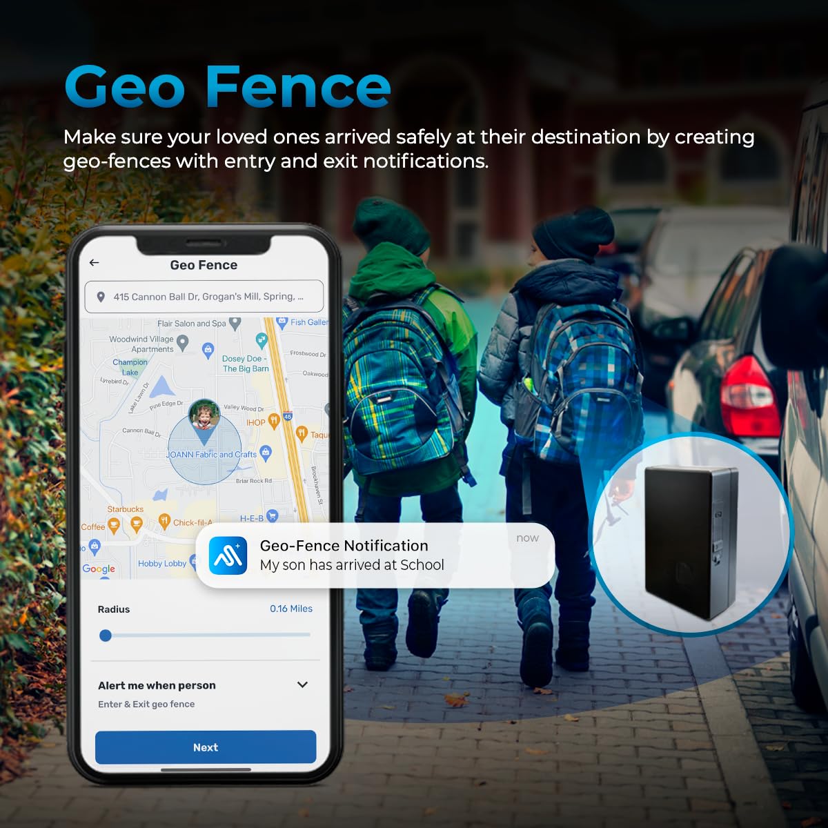 GPS Tracker - AutoSky - Portable, Compact and Durable Motorcycle and Car Tracker - Splashproof - Built-in Magnet - 4G LTE Real-Time - Car Trackers for Vehicles, Assets, Fleet. Subscription is Required