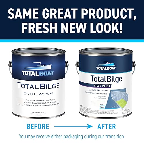 TotalBoat TotalBilge Epoxy Bilge Paint - White & Gray Marine Grade For Boats