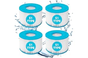 IFANM 4 Pack Type S1 Spa Filters for All Intex PureSpa 28429E, 28403E, 28407E, 28443E, 28453E, 28421E, 28423E, 28413E, and 28453E, 11692, SB-h10, JPC01 Swimming Pool Pump