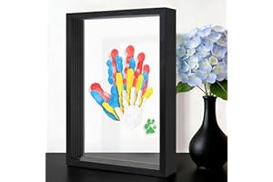 Omrhvi Family Handprint Kit, DIY Craft Keepsake, Hand Print Photo Frame, Family Gifts for New Mom, New Baby, New Parents, Grandparents, Mother's Day, Father's Day, Adoption Day, Anniversary