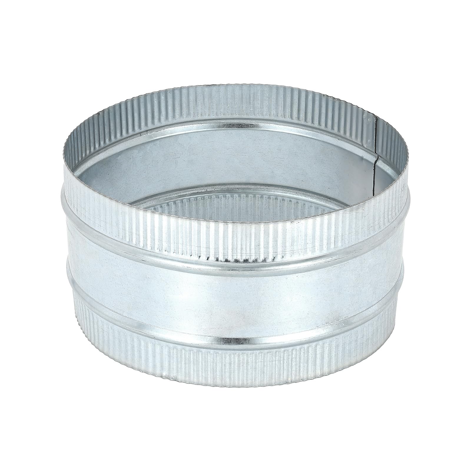 PATIKIL 8 Inch Duct Connector Coupling, Galvanized Steel Straight Dryer Vent Coupler Flexible Ducting Collar Connector Round Crimped Ventilation Duct Extension for HVAC System Pipe