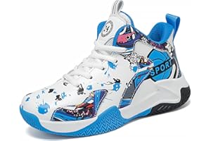 Huogra Boys Basketball Shoes Kids Basketball Sneakers Breathable Tennis Shoes for Boys Girls