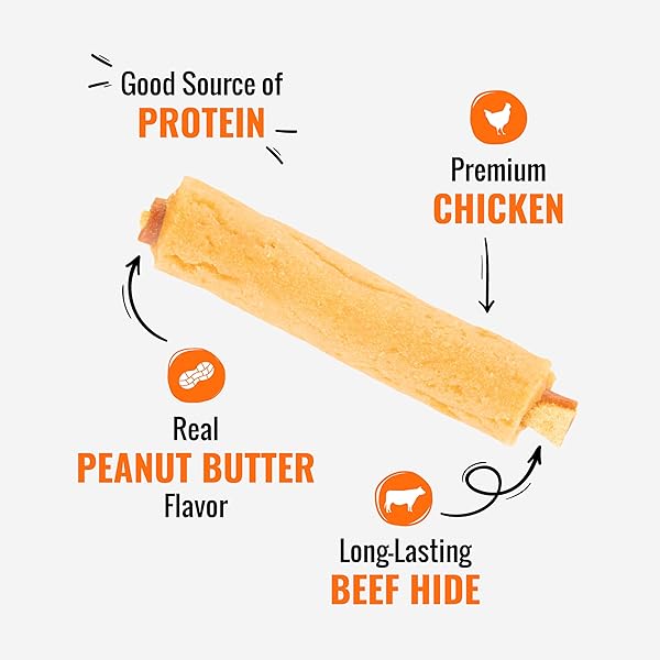 GOOD ‘N’ FUN TRIPLE FLAVOR MINI RIBS WITH PEANUT BUTTER FLAVOR CHEWS FOR DOGS, 8 OUNCES, TREAT YOUR SMALL DOG TO LONG-LASTING CHEWS MADE WITH CHICKEN AND BEEF HIDE