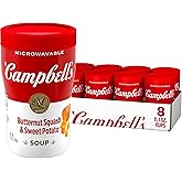 Campbell’s Sipping Soup, Butternut Squash and Sweet Potato Soup, 11.1 oz Microwavable Cup (8 Pack)