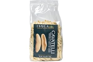 Isola Bronze Cut Cavatelli – 16 oz Bag – Traditional Italian Pasta – Made with 100% Durum Wheat Semolina – Artisan Bronze Cut for Superior Sauce Absorption & Gourmet Cooking