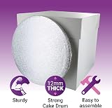 Culpitt 10" Round Silver Cake Board & Tall White Cake Box Combo view 2