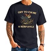 Off to Cause A Kerfuffle T Shirt,Frog Lover Shirt,Funny Frog Witch Shirt | Frog Witch Shirt,Off To Cause A Kerfuffle Frog T Shirt,LightWeight,100% Cotton,Breathable