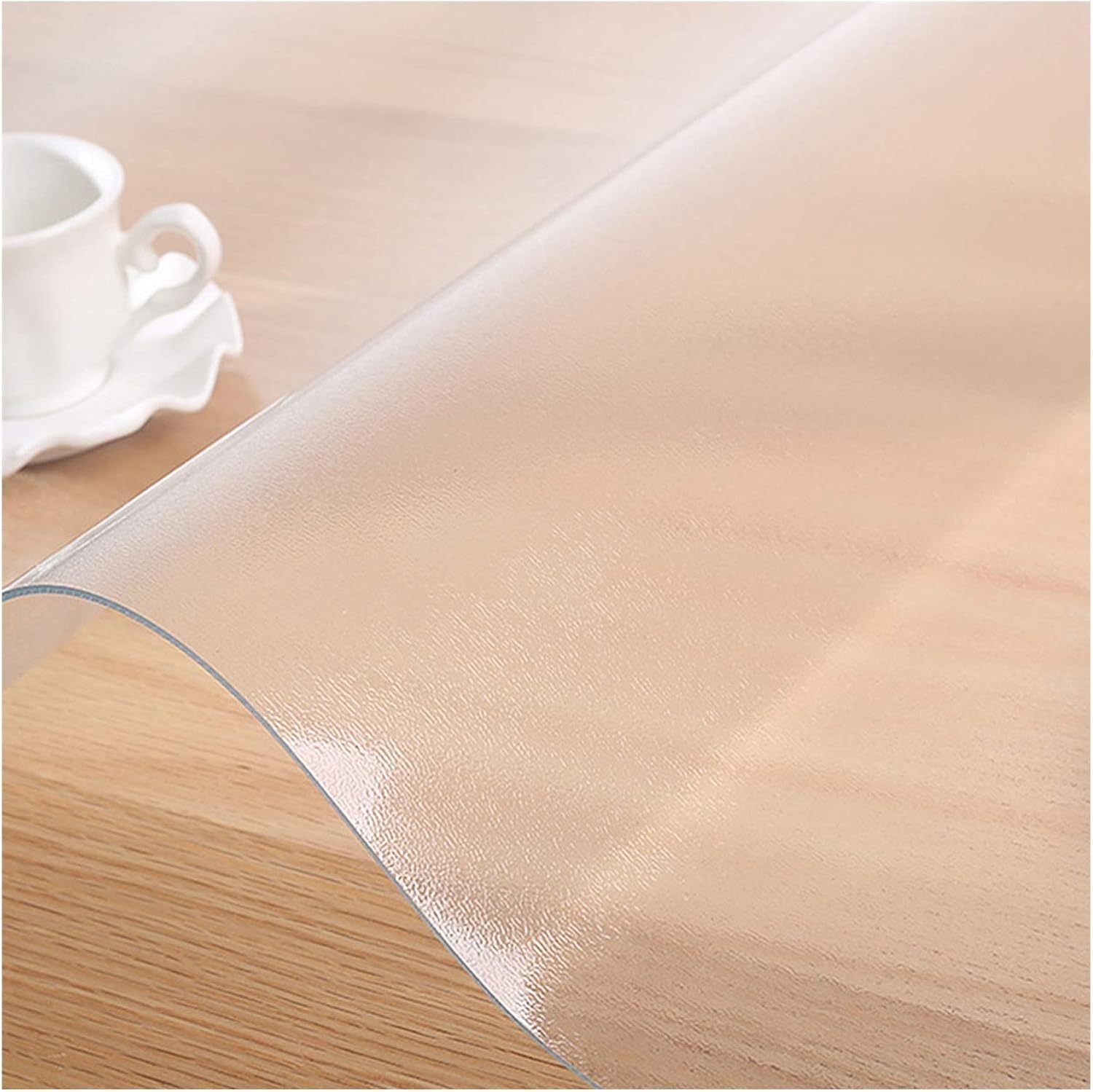 ASDFGHT Tischauflage Transparent Hohe Transparenz Ändert Die Farbe Nicht Milchfest Schreibtischmatte Für Esstisch, Schreibtisch, Schreibtisch (3 Mm Dick, Rund) (Color : B, Size(cm) : 90)