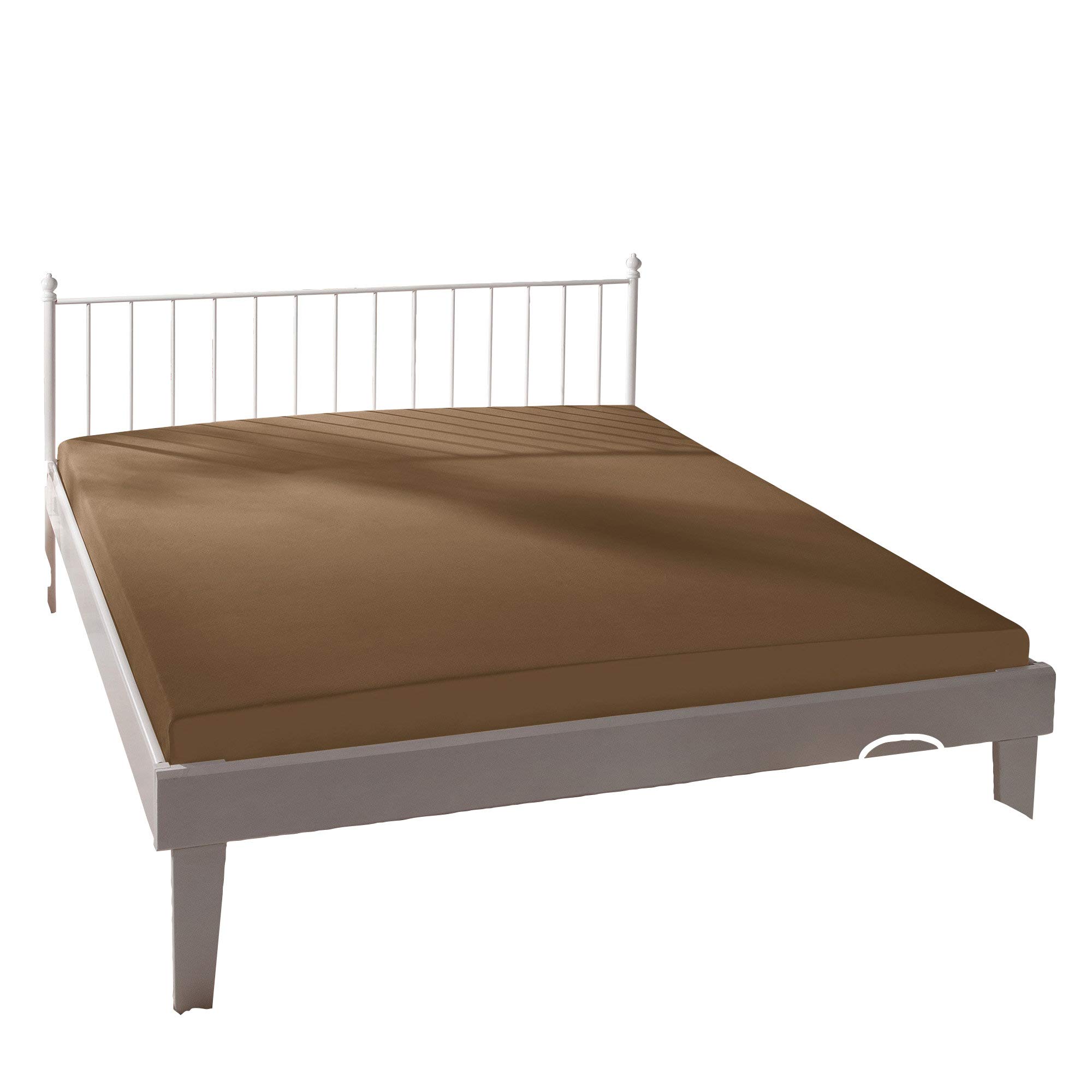 Bassetti Fango 9280403 Fitted Sheet Plain M6/579 Cotton/Elastane 180 cm x 200 cm 200 cm x 220 cm