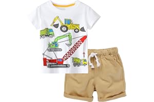 HOMAGIC2WE Toddler Boys Shorts Set Kids Summer Short Sleeve T Shirt And Shorts 2 Pieces Set