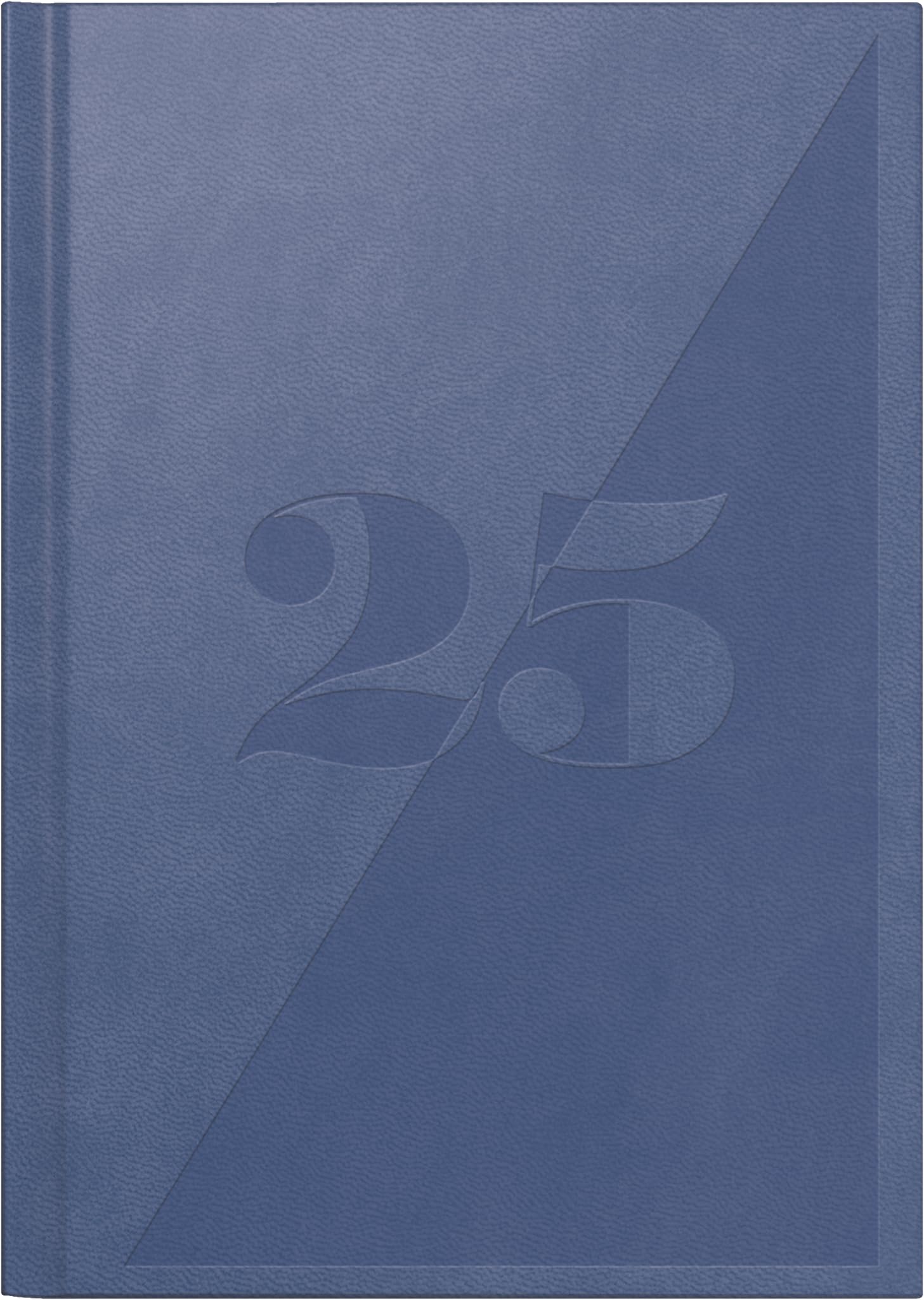 rido/idé Book Calendar Model Mentor (2025), 1 Page = 1 Day, A5, 352 Pages, Faux Leather Cover, Lavender
