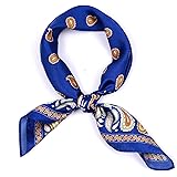 MOLIER. LU 100% Mulberry Silk Head Scarf Elegant Satin Scarf Lightweight Neckerchief Square Scarf for Women Girls 19.7 inches