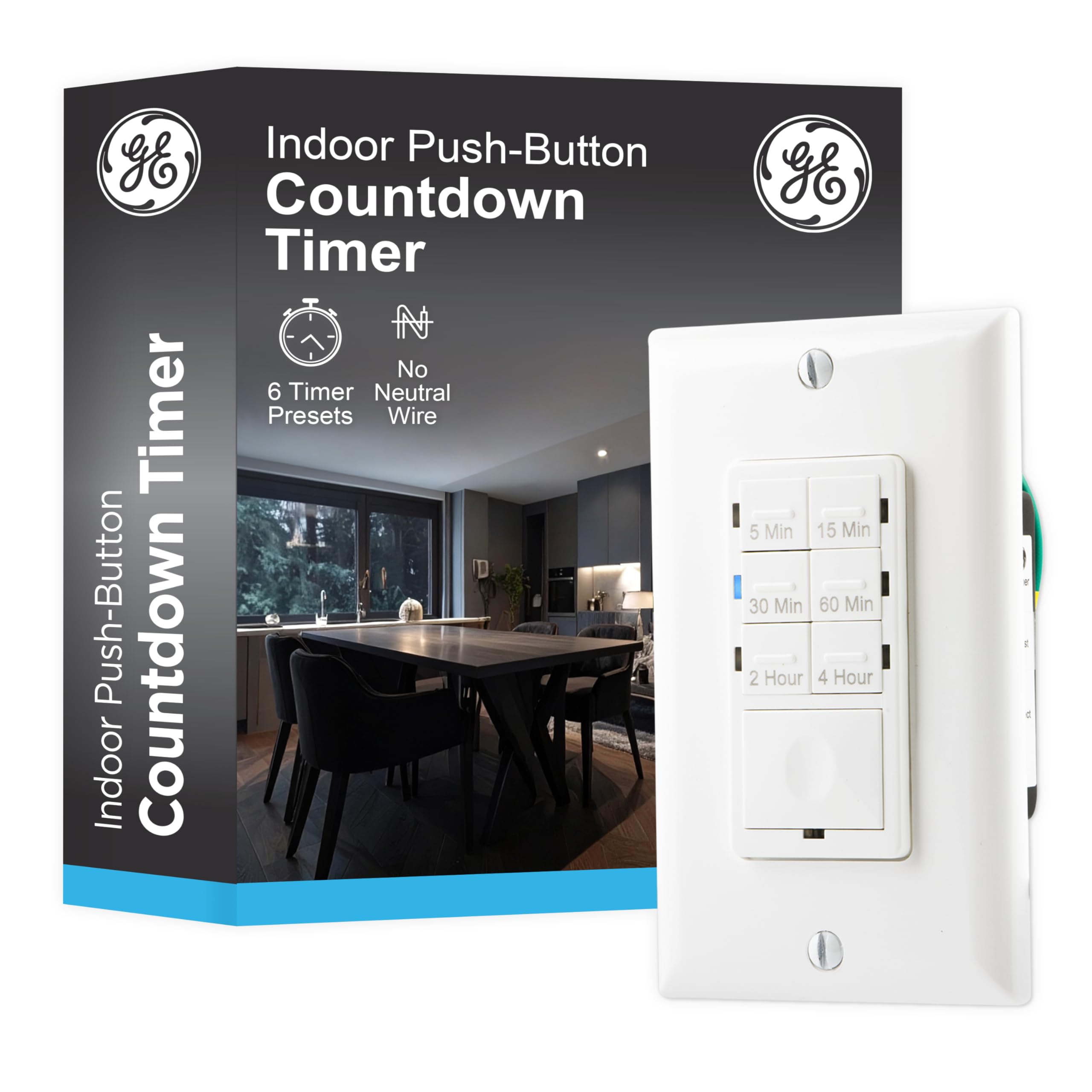 GE In-Wall 6-Option Countdown Timer